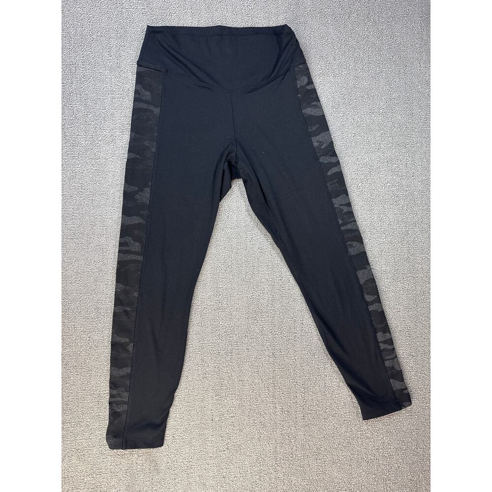 Victoria's Secret PINK Active Leggings Size Medium Black Camo Active Yoga Gym